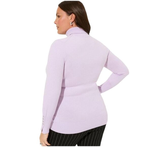 NEW TORRID EVERYDAY SOFT Purple Pullover Turtleneck Sweater Plus Size 2X - Picture 10 of 16